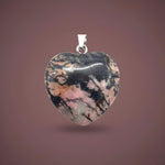 Ciondolo con Rodonite - Cuore | Guarigione Emotiva - Equilibrio e Calma - Armonia nelle Relazioni