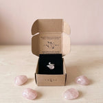 Anello in Argento 925 Regolabile | Quarzo Rosa