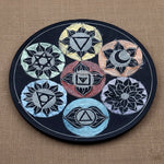 Brucia Incensi Rotondo in Pietra Ollare | 7 Chakra