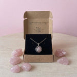 Collana Genesa con Quarzo Rosa