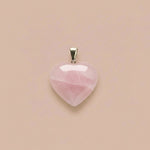 Ciondolo con Quarzo Rosa - Cuore | Calma & Armonia - Guarigione Emotiva - Accettazione di Sé