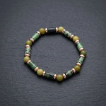 Braccialetto con Zoisite e Serpentino | Rigenerazione e Vitalità - Equilibrio Mente/Corpo - Crescita Spirituale