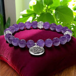 Braccialetto con Ametista - Om | Calma & Chiarezza Mentale