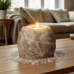 Porta Lumino in Sale Himalayano - Grigio | Atmosfera Calda e Armoniosa