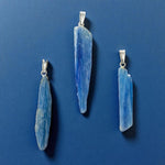 Ciondolo con Cianite Blu Grezza | Favorisce la Comunicazione - Chiarezza Mentale - Intuizione