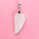 Ciondolo Ala d’Angelo con Quarzo Rosa | Pietra dell’Amore - Guarigione Emotiva