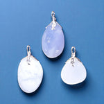 Ciondolo con Calcedonio | Favorisce la Comunicazione - Calma - Serenità