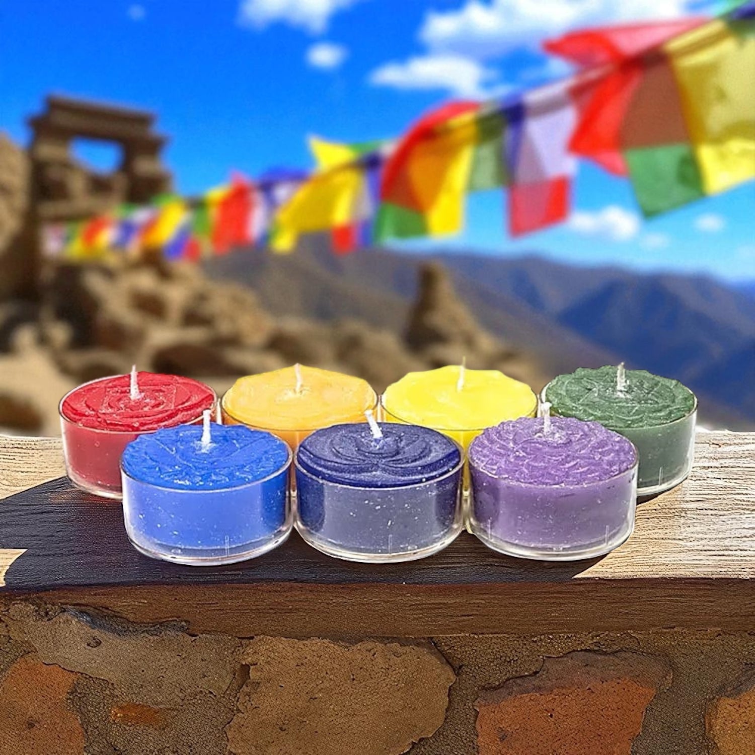 Set di 7 Lumini Profumati dei Chakra - Candele in Cera Vegetale Naturale