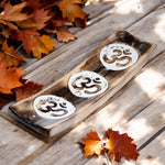 Brucia Incensi in Legno di Mango | Simbolo Om Intarsiato