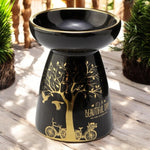 Brucia Essenze in Ceramica Nero | Albero Dorato