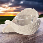 Portacandela Ali d’Angelo | Porta Tea Light in Resina e Vetro