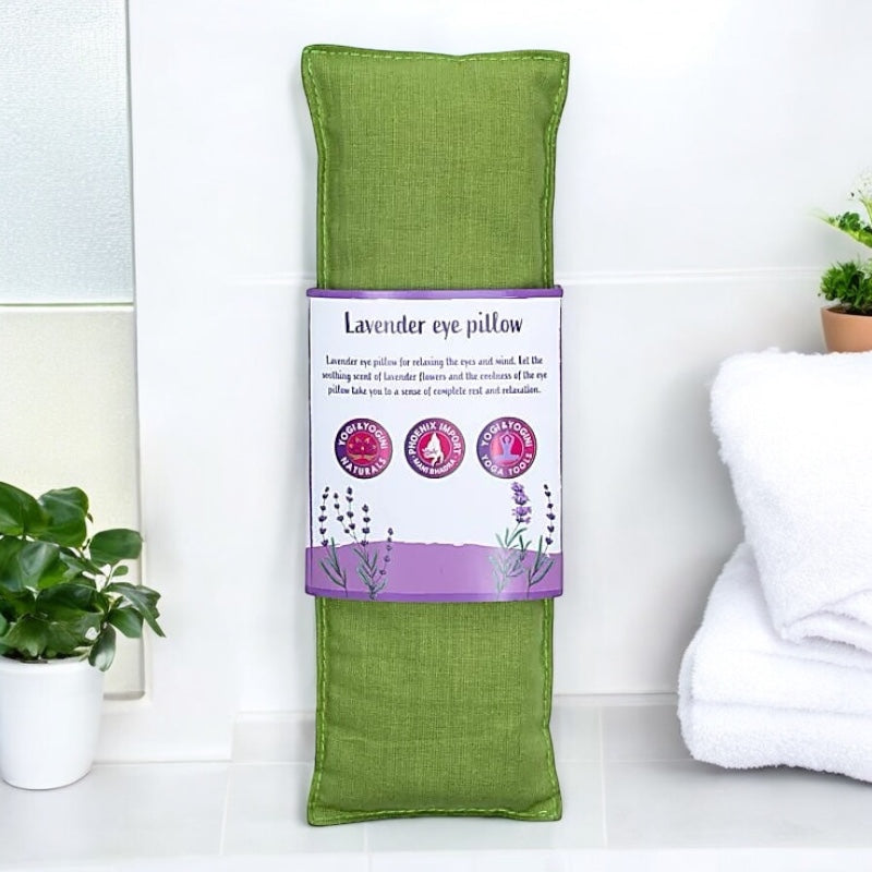 Cuscino per Occhi alla Lavanda e Semi di Lino - Verde Olivia | Relax Naturale - Riduce lo stress