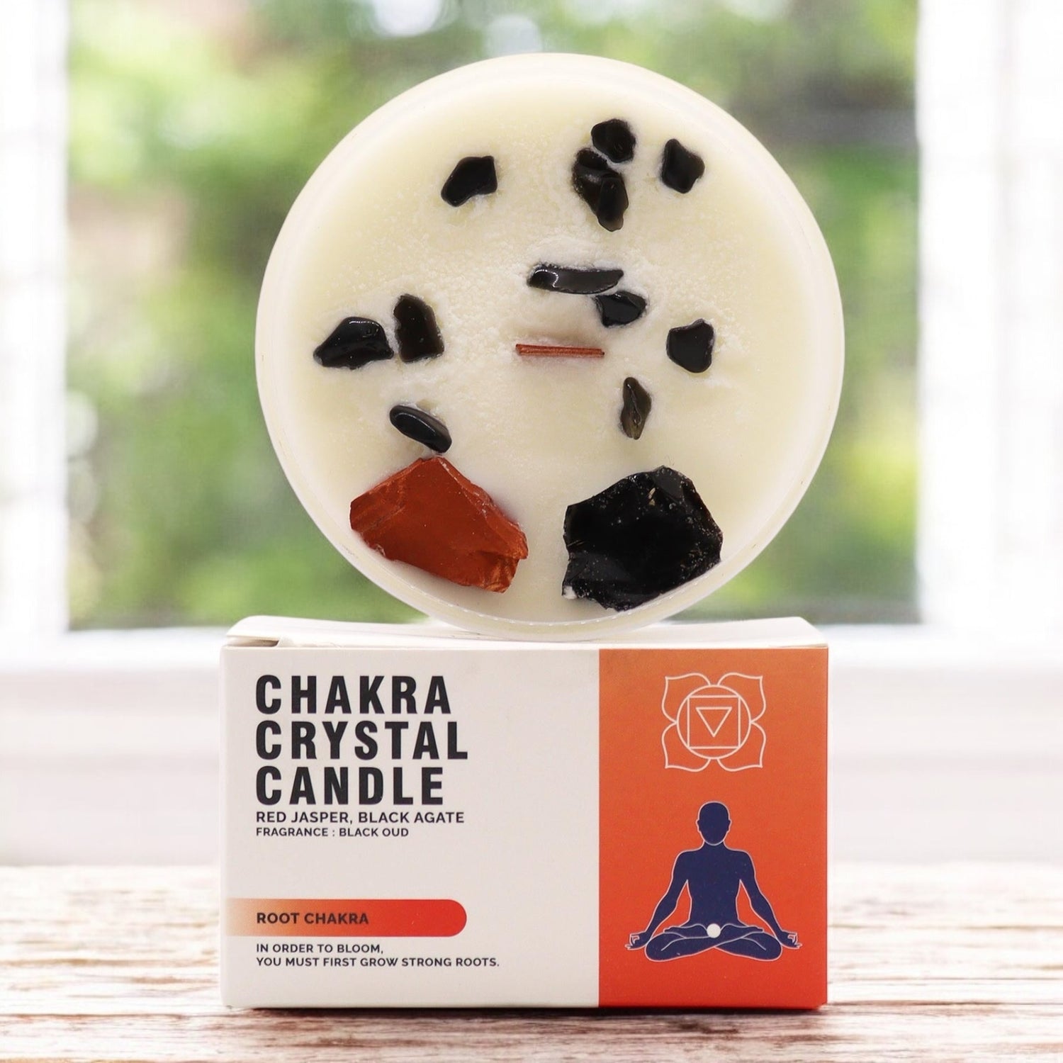 Candela Cristallo Chakra - Chakra della Radice | Energia e Stabilità