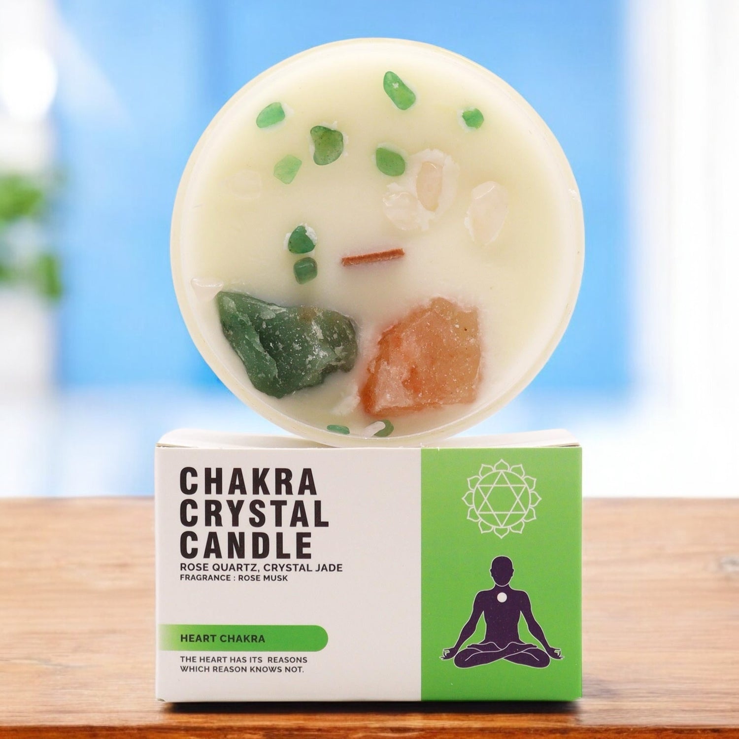 Candela Cristallo Chakra - Chakra del Cuore | Amore e Armonia