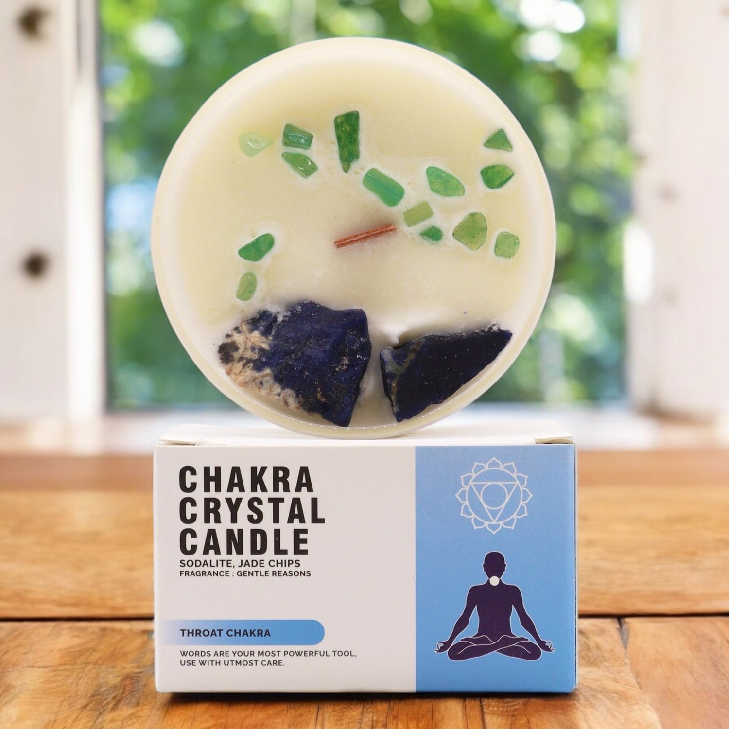 Candela Cristallo Chakra - Chakra della Gola | Espressione e Comunicazione