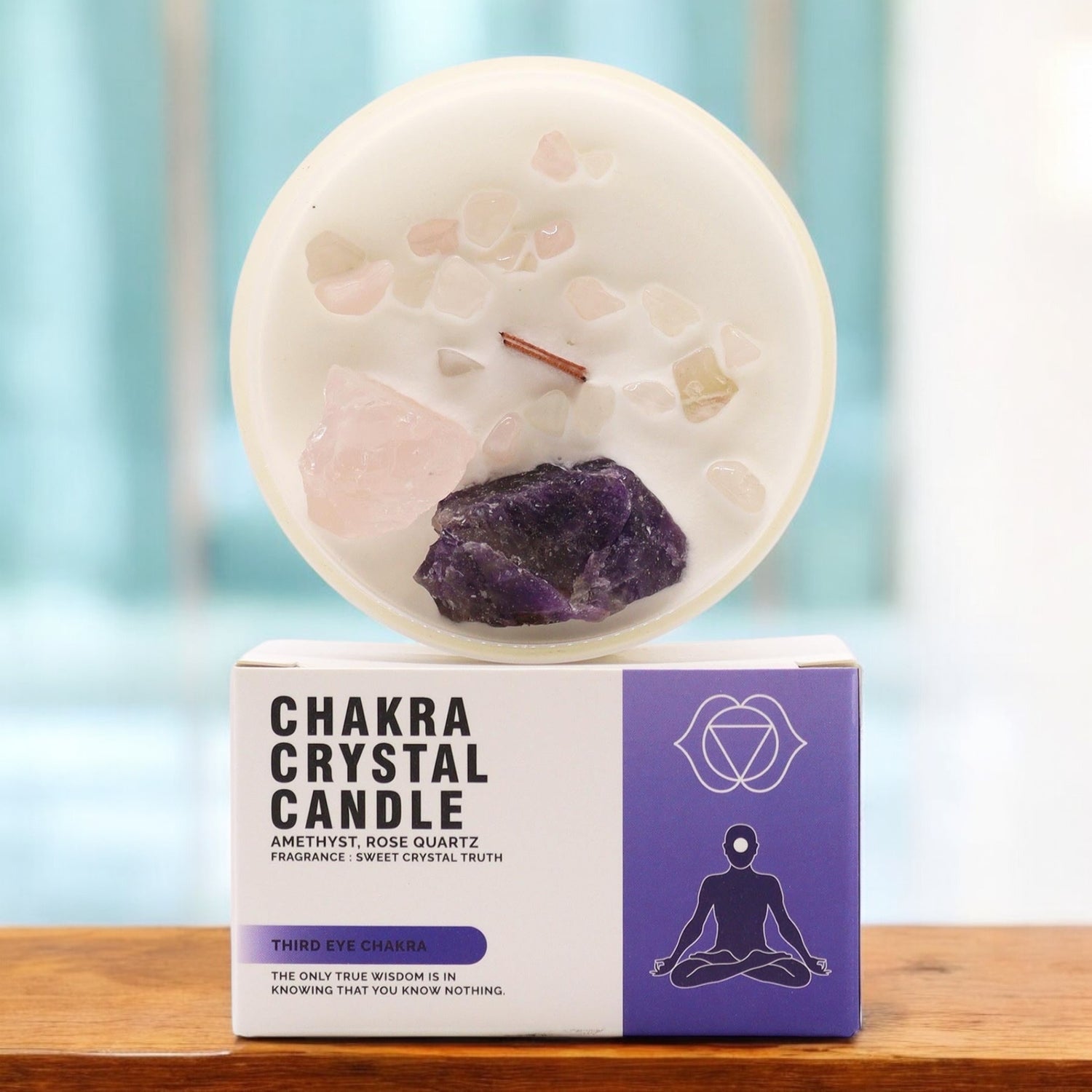 Candela Cristallo Chakra - Chakra del Terzo Occhio | Intuizione e Saggezza