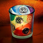 Portalumino In Vetro - 7 Chakra