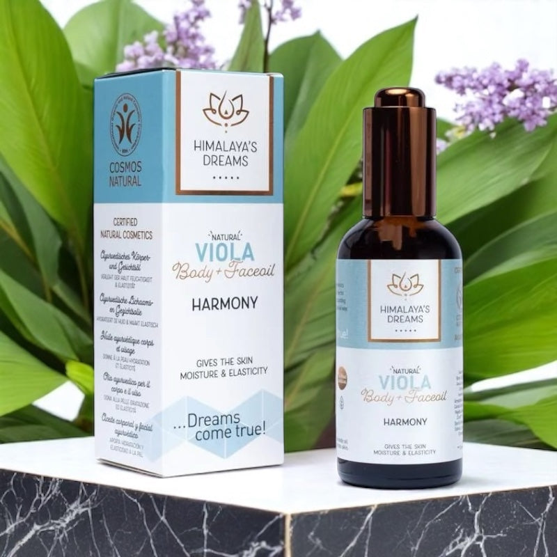 Olio Ayurvedico Corpo e Viso di Himalaya’s Dreams - Viola|Armonia - Riequilibrante e Decongestionante