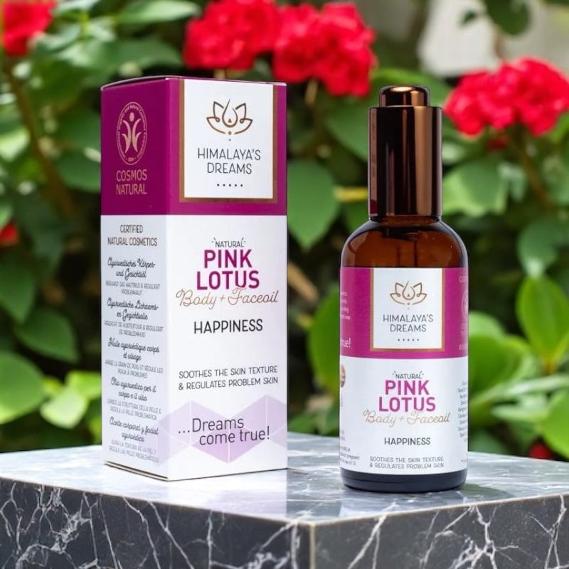 Olio Ayurvedico Corpo e Viso di Himalaya’s Dreams - Loto Rosa|Felicità - Illuminante e Nutriente
