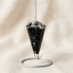 Pendolo in Orgonite con Tormalina Nera Sfaccettato