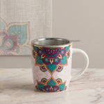 Tazza con Infusore | Mandala Turchese