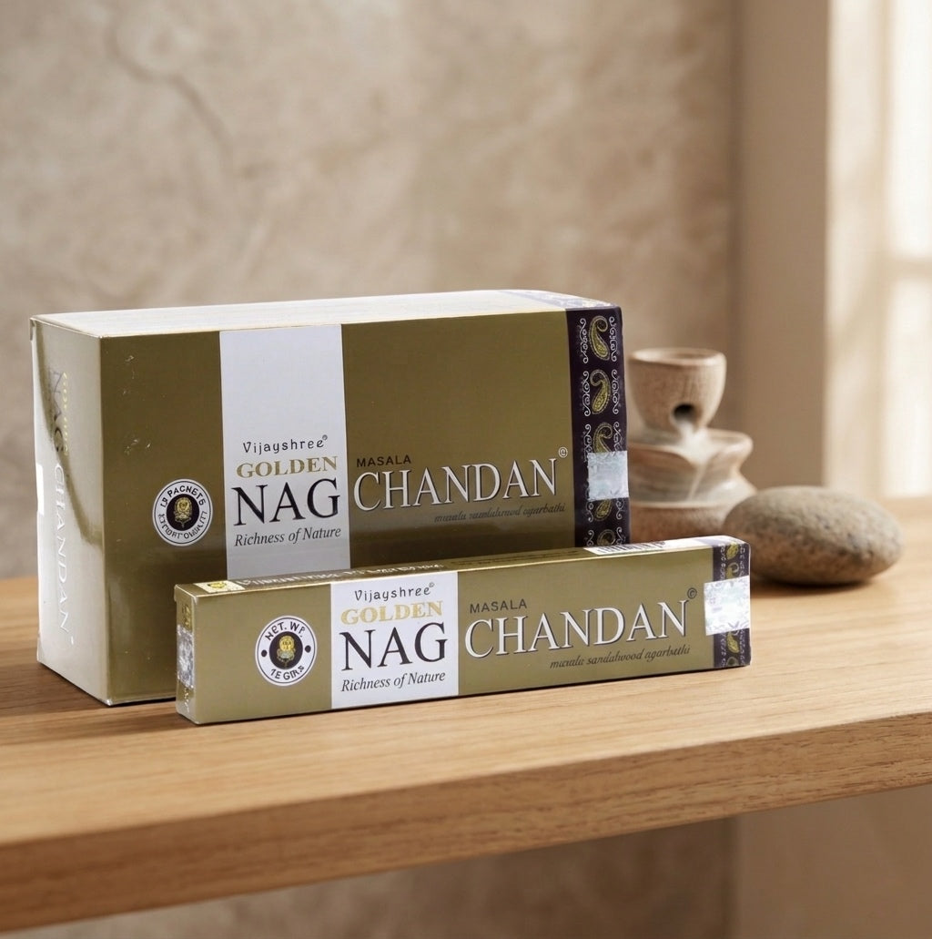 Incenso Golden Nag Chandan - 15 gr | Legnoso e Spirituale