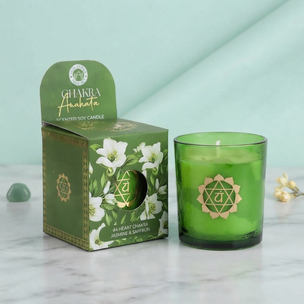 Candela 4° Chakra: Anahata | Gelsomino e Zafferano