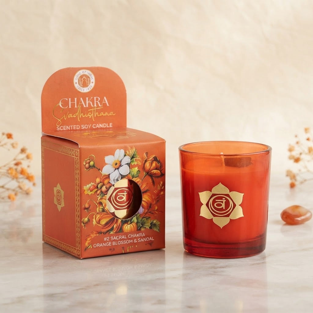 Candela 2° Chakra: Svadhisthana | Fiori d’Arancio e Sandalo