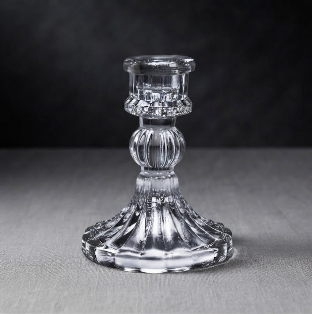 Candeliere in Vetro per Candele a Stelo