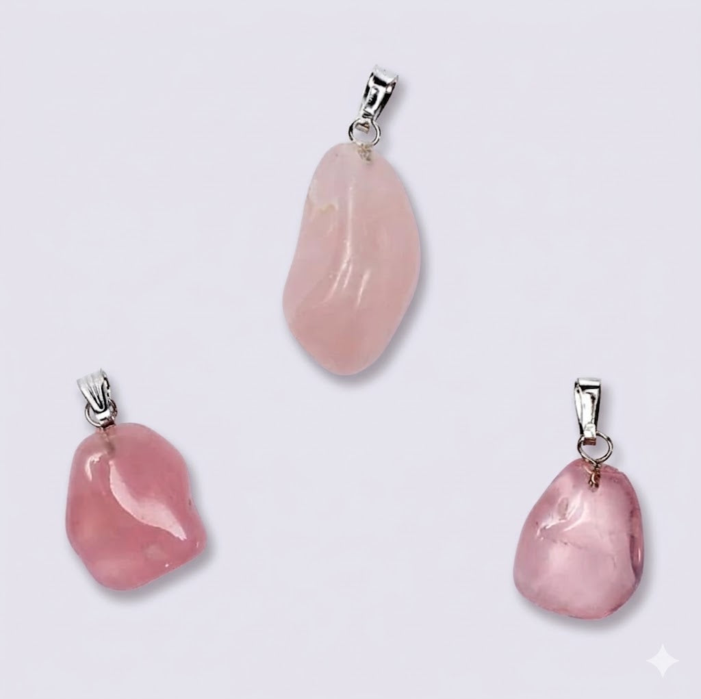 Ciondolo con Quarzo Rosa | Guarigione Emotiva - Calma & Armonia - Accettazione di Sé