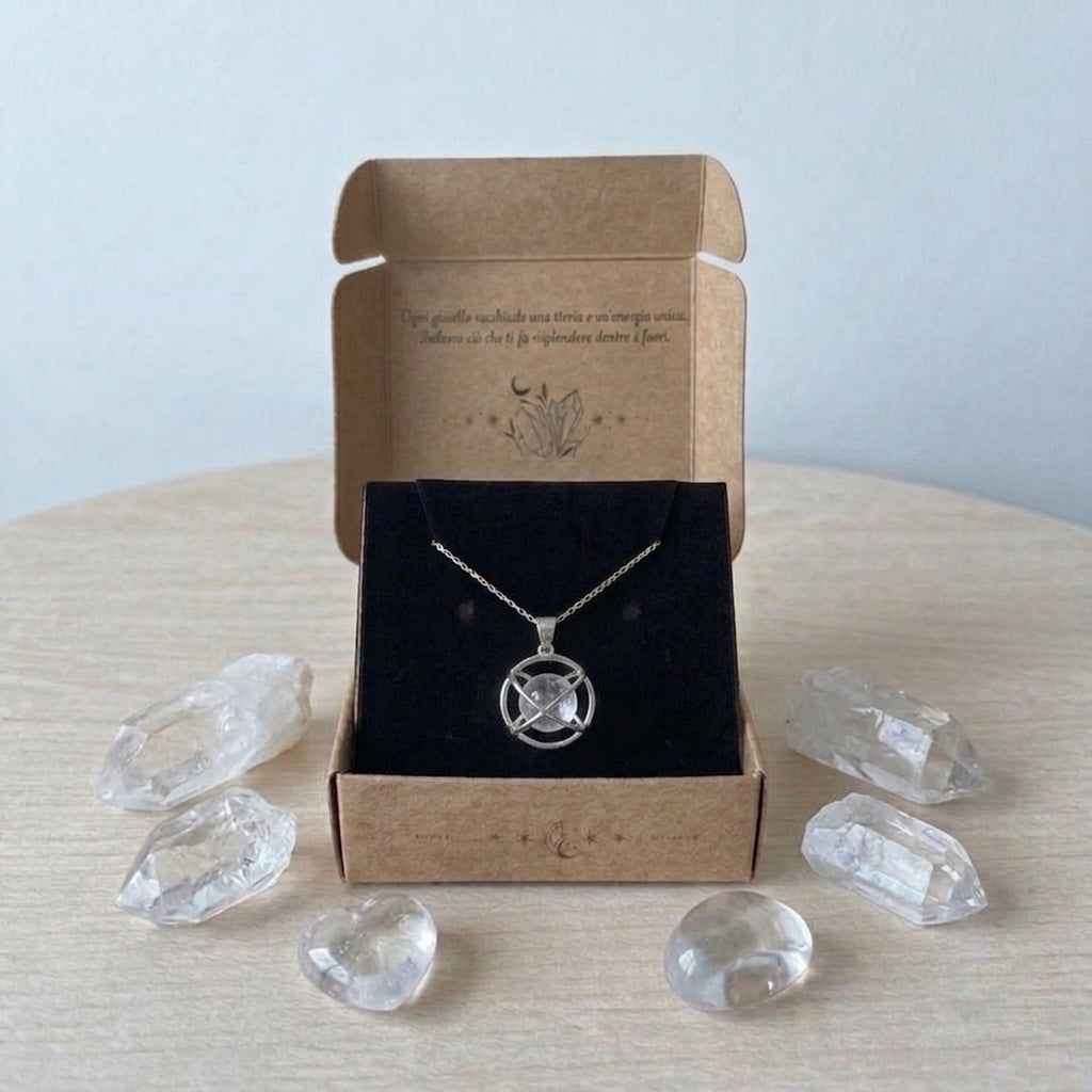 Collana Genesa con Cristallo di Rocca