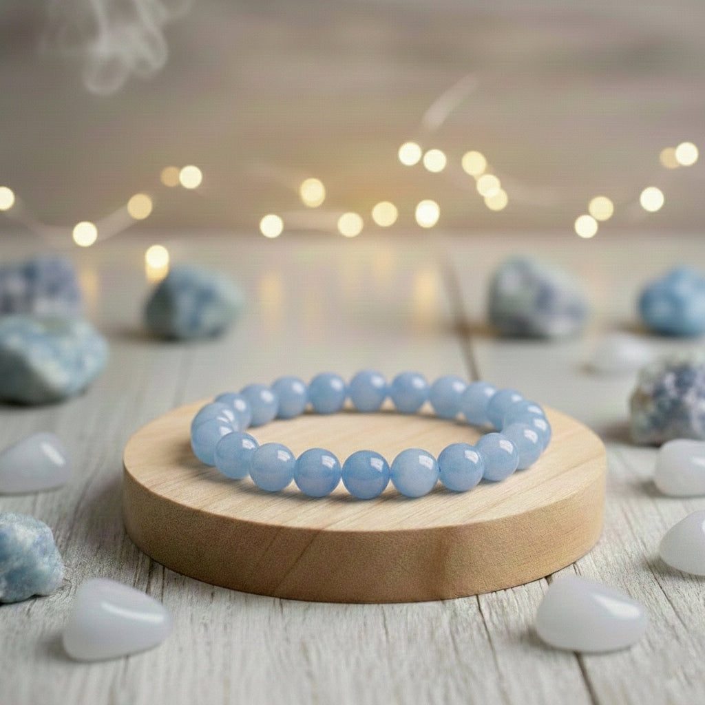 Braccialetto con Acquamarina | Calma & Serenità - Superamento delle Paure - Saggezza