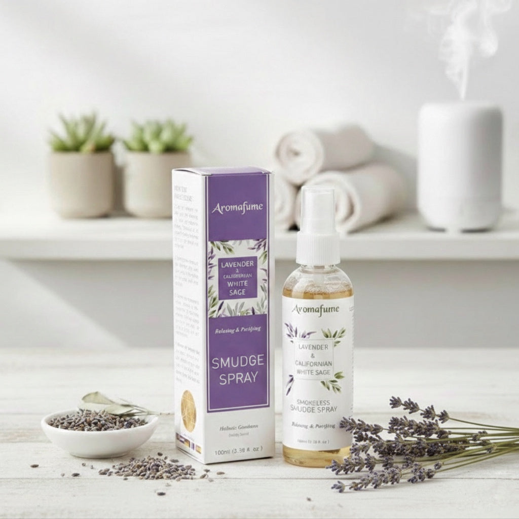 Smudge Spray Salvia Bianca e Lavanda Aromafume - 100 ml | Purificazione Energetica e Rilassamento Profondo