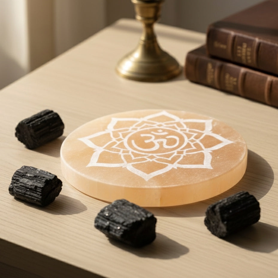 Piatto di Ricarica in Selenite - 10 cm | Om