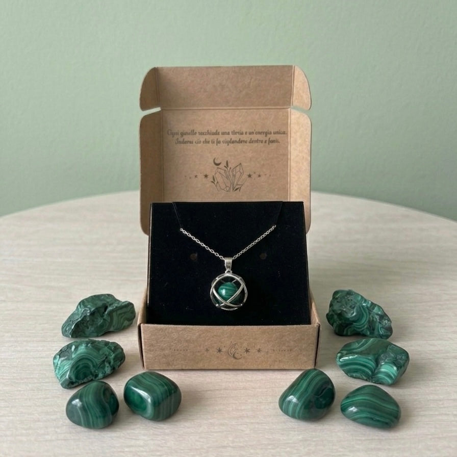 Collana Genesa con Malachite