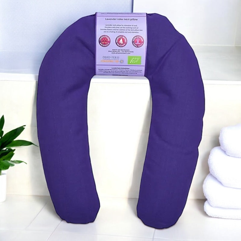 Cuscino per Collo alla Lavanda - Viola Scuro | Allevia le Tensioni e favorisce il Rilassamento