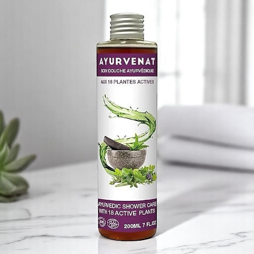 Gel Doccia 18 Erbe Ayurvediche BIO di Ayurvenat – Energia e Benessere