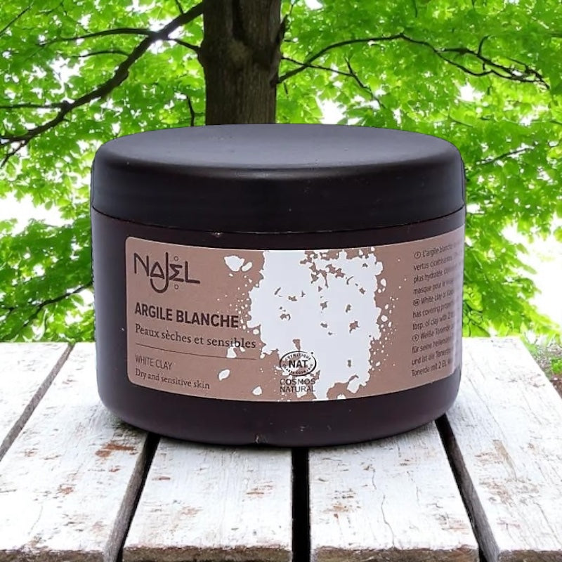 Maschera Viso in Polvere  Argilla Bianca - Najel - Purificante e Lenitiva