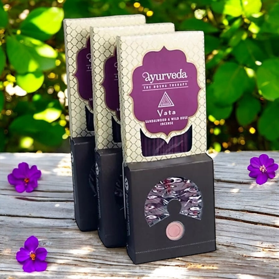 Incenso Ayurveda Sandalo e Rosa Selvatica (Vata) – 25 g
