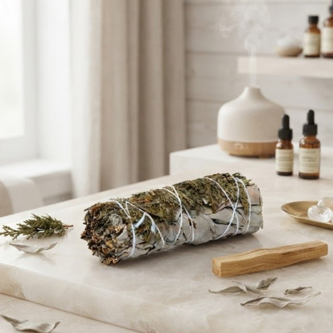 Smudge Salvia Bianca con Cedro | Purificazione - Abbondanza e Prosperità