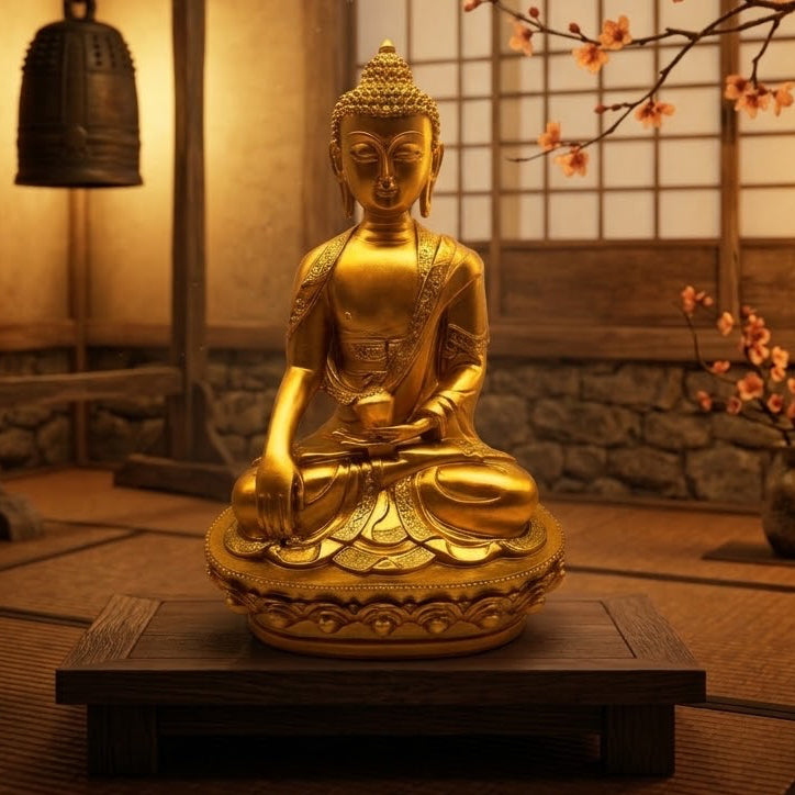 Statua Buddha Thailandese Dorato