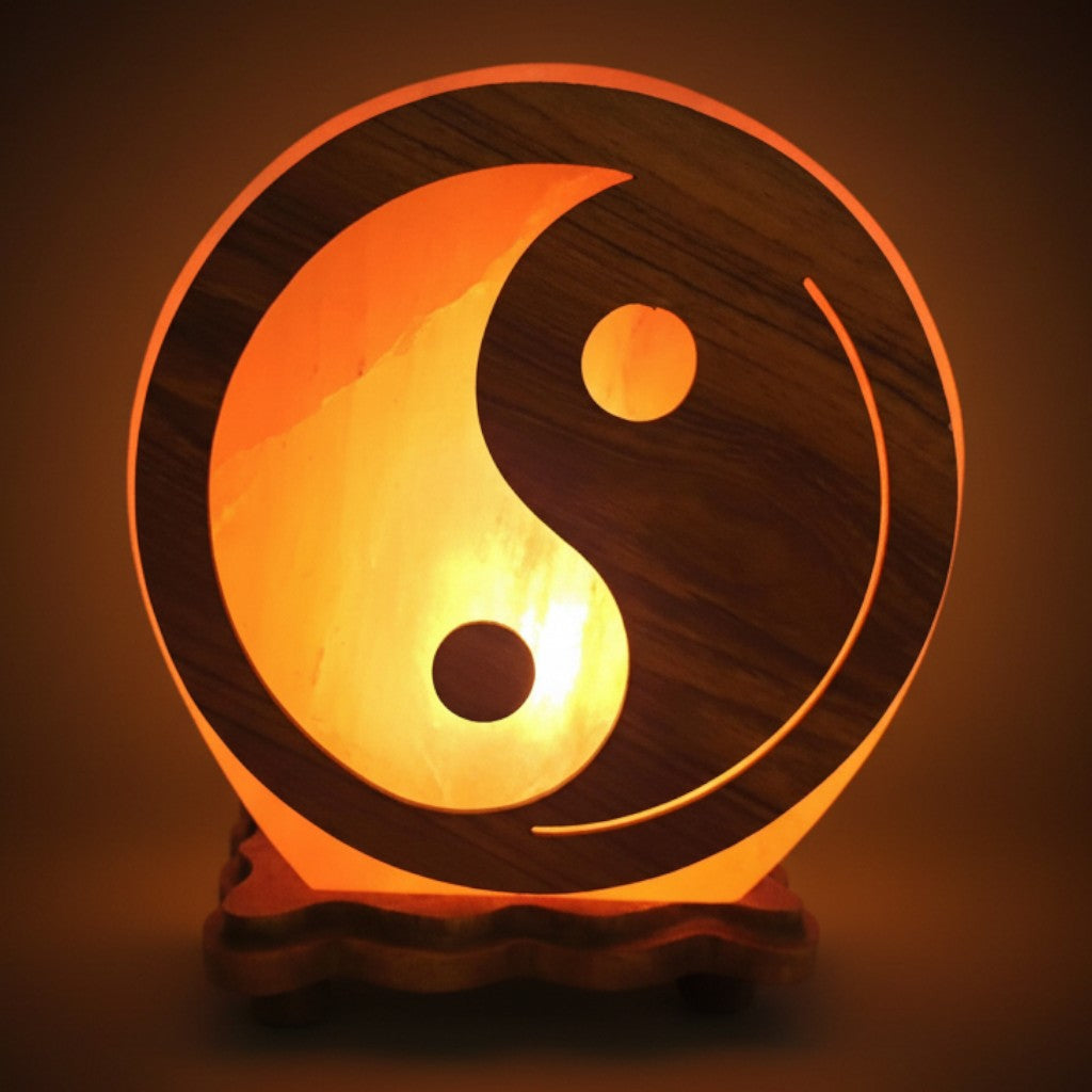 Lampada di sale con LED | Yin Yang